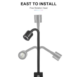 DOWNYPAWS - Mini lampe à pince led pour aquarium, ornement d'aménagement paysager