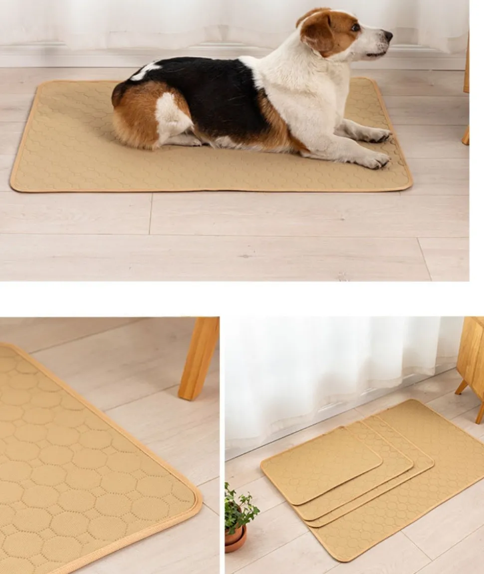 DOWNYPAWS - Nappe anti-urine pour animaux de compagnie réutilisable 70*100cm beige
