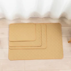 DOWNYPAWS - Nappe anti-urine pour animaux de compagnie réutilisable 90*140cm beige
