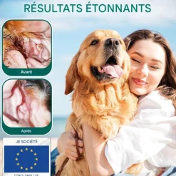 DOWNYPAWS - Nettoyantes pour oreilles de chienlingettes