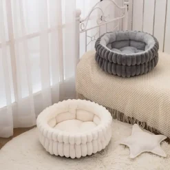 DOWNYPAWS - Nid pour chien et chat de petite taille coussin épaissi et grand 60*60cm gris foncé
