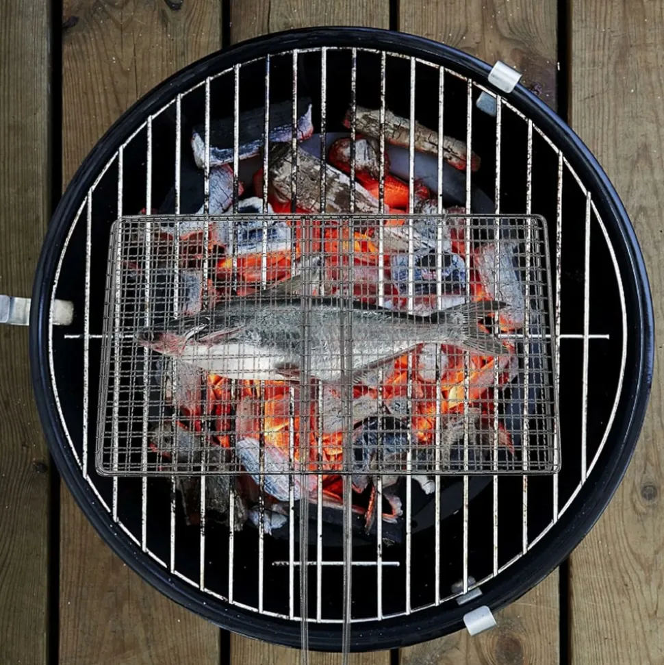 DOWNYPAWS - Panier à poisson en acier inoxydable avec poignées