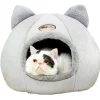 DOWNYPAWS - Panier pour chat-lit pour chat- forme de chat gris-l 36 x 36 x 36 cm
