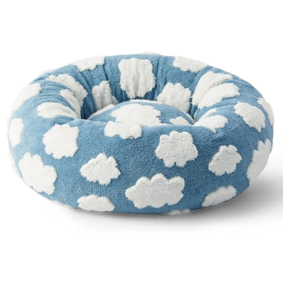 DOWNYPAWS - Panier rond pour chien et chat - avec housse lavable, moelleux et antidérapant