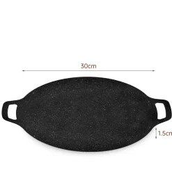 DOWNYPAWS - Plaques de barbecue portables en roche maifanite d.30 cm