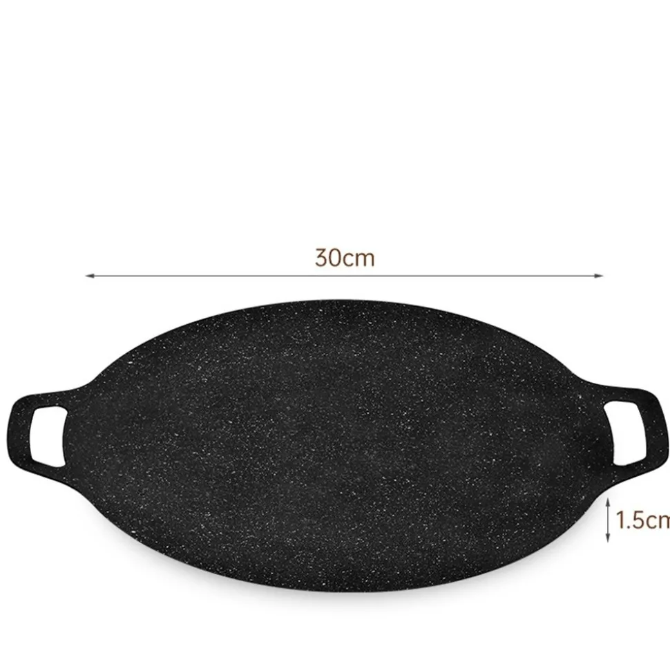 DOWNYPAWS - Plaques de barbecue portables en roche maifanite d.30 cm
