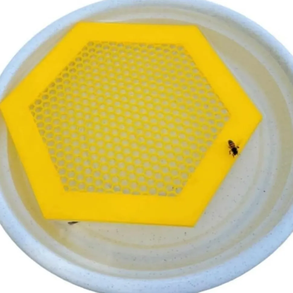 DOWNYPAWS - Plateau d'eau pour insectes - ruche avec bordure solide flottant jaune