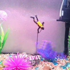 DOWNYPAWS - Plongeur chasseur de trésor pour aquarium