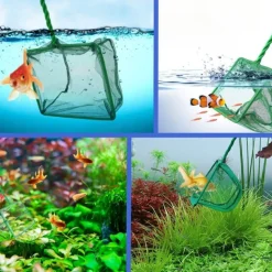 DOWNYPAWS - Épuisette aquarium à long manche maille fine