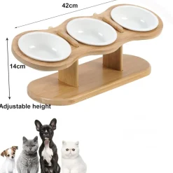 DOWNYPAWS - Réglablegamelle surélevée pour chat