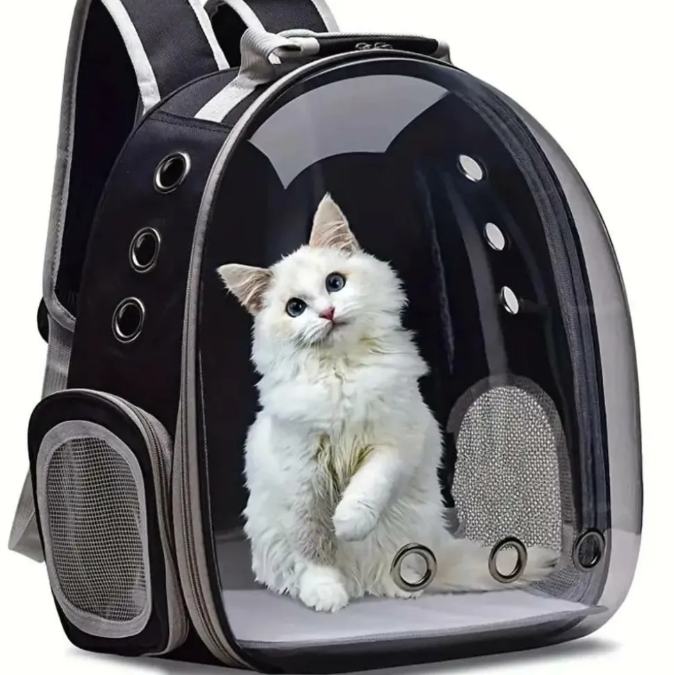 DOWNYPAWS - Sac à dos transparent et respirant pour chat