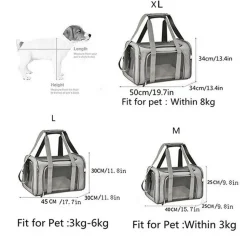 DOWNYPAWS - Sac de transport pour chat, portable et pliable rose taille l downypaws