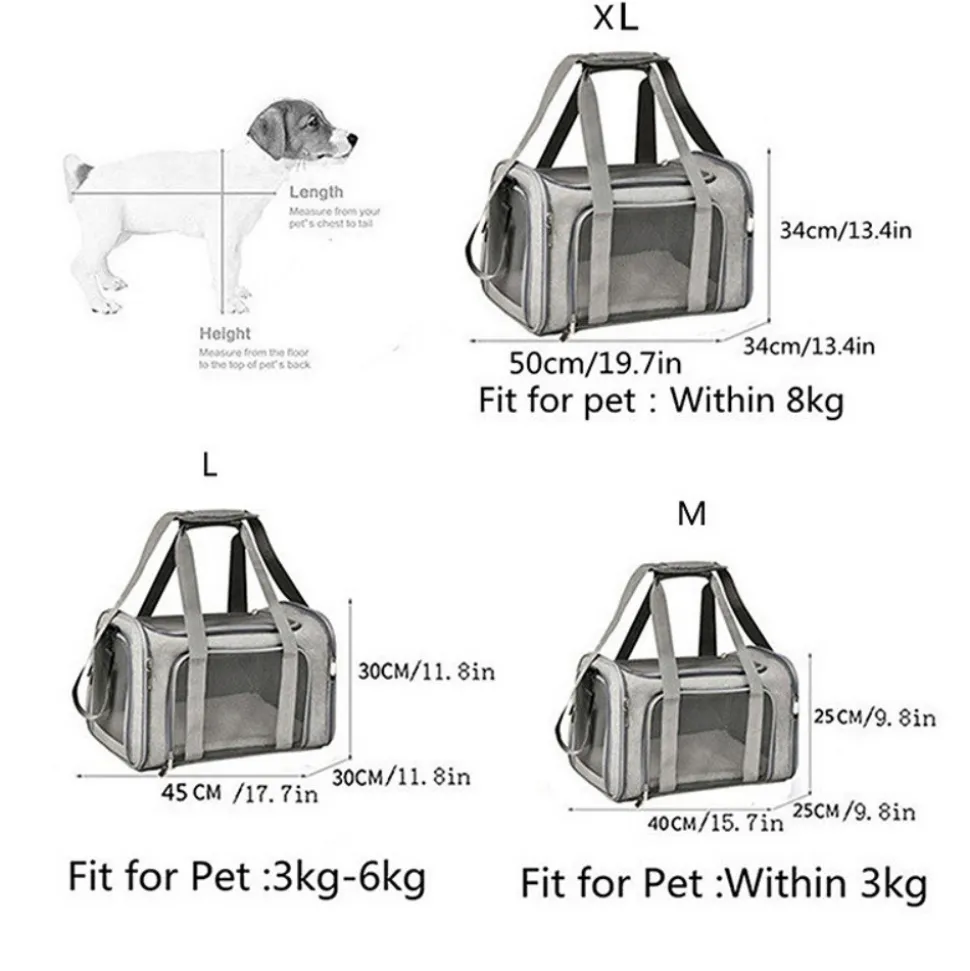 DOWNYPAWS - Sac de transport pour chat, portable et pliable rose taille l downypaws