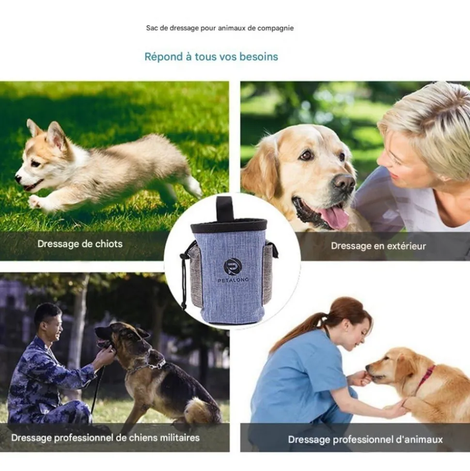 DOWNYPAWS - Sacs à collations sac pour chiens avec ouverture réglable, conception humanisée, stockage pratique, adapté à diverses occasions