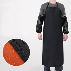 DOWNYPAWS - Tablier de travail extra-long en pvc imperméable et résistant à l'huile pour adulte-l