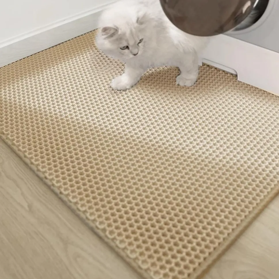 DOWNYPAWS - Tapis de litière pour chat kaki 40*50cm