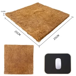 DOWNYPAWS - Tapis en fibre de noix de coco pour nid d'oiseau et animal de compagnie 25*25cm5 pièces