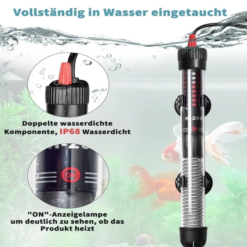 DOWNYPAWS - Thermoplongeur 100w pour aquarium - jusqu'à 120l