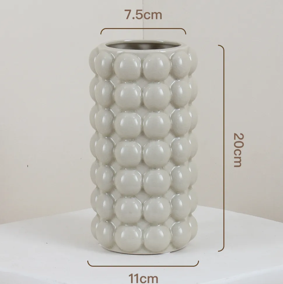DOWNYPAWS - Vase décoratif boho bubble beige