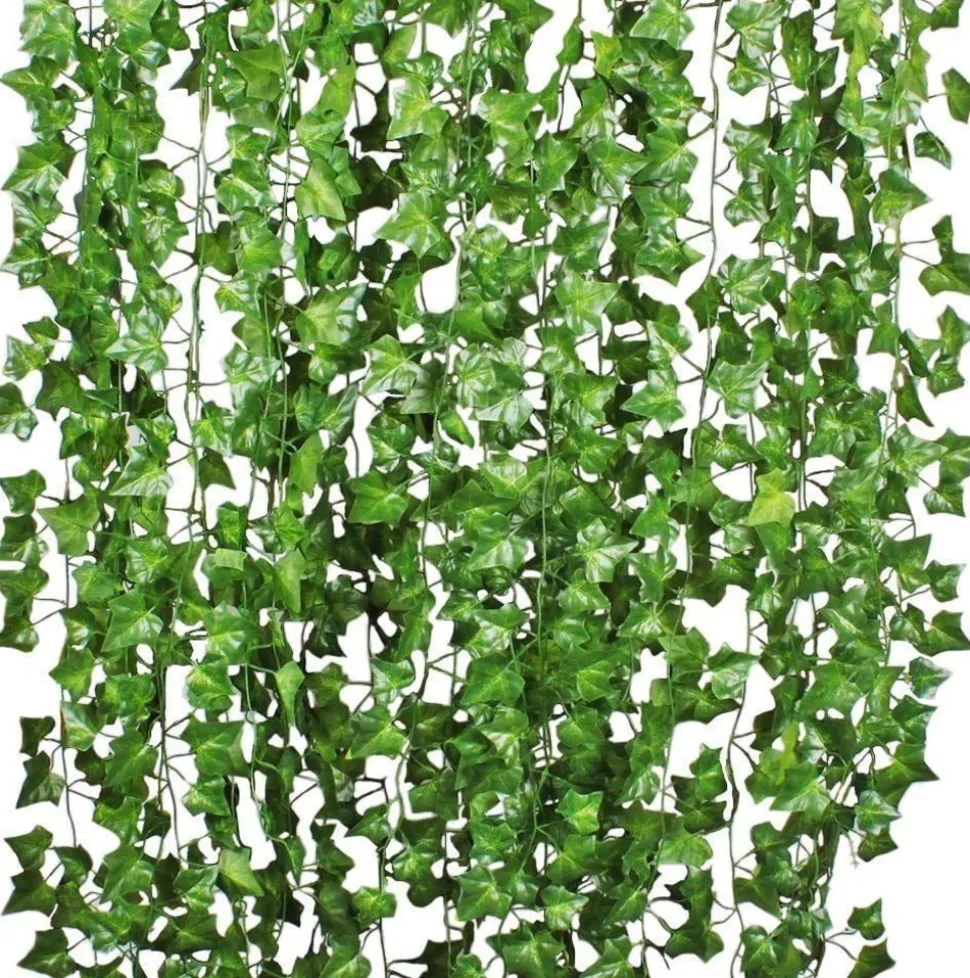 DOWNYPAWS - Vignes artificielles, faux lierre 12 pièces, pour décoration suspendue