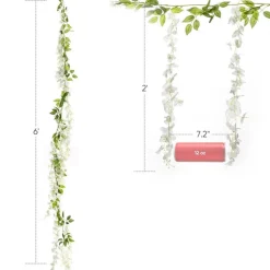 DTOPBUYAGE - Bande de wisteria artificielle pour décoration de mariage 2 pièces dtopbuyage