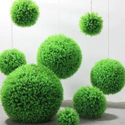DTOPBUYAGE - Boule de plante artificielle d'eucalyptus pour la décoration du plafond intérieur 25c 2pcs dtopbuyage