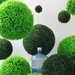 DTOPBUYAGE - Boule de plante artificielle de milan pour la décoration du plafond 18cm 2pcs dtopbuyage