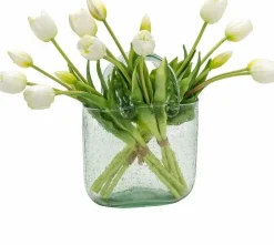 DTOPBUYAGE - Bouquet de 10 tulipes artificielles blanc dtopbuyage