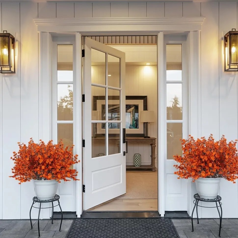 DTOPBUYAGE - Bouquet de fleurs simulées d'étoiles 10 bâtons rouges dtopbuyage