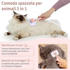 DTOPBUYAGE - Brosse autonettoyante pour chiens et chats longs et courts poils