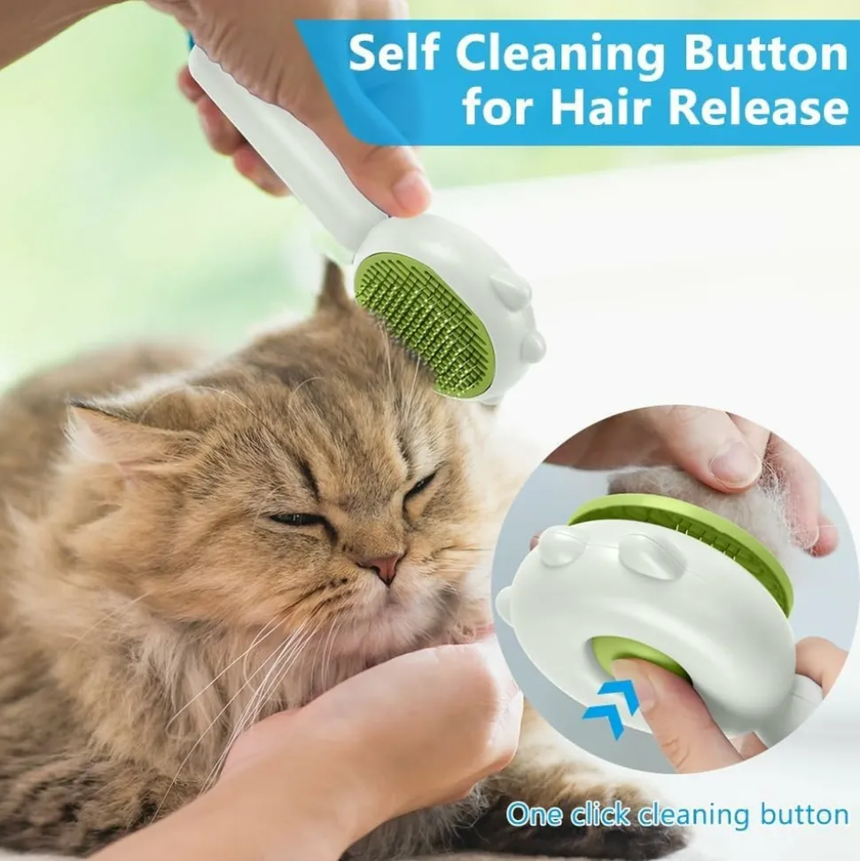 DTOPBUYAGE - Brosse pour animaux de compagnie bouton de nettoyage