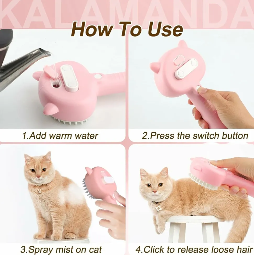 DTOPBUYAGE - Brosse vapeur pour chat contre la mue dtopbuyage