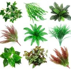 DTOPBUYAGE - Décoration pour mur de plantes artificielles - feuille d'ananas à 12 têtes - dtopbuyage