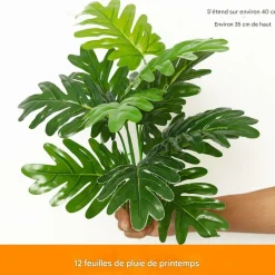 DTOPBUYAGE - Décoration pour mur de plantes artificielles - feuille de pluie de printemps à 12 têtes - dtopbuyage