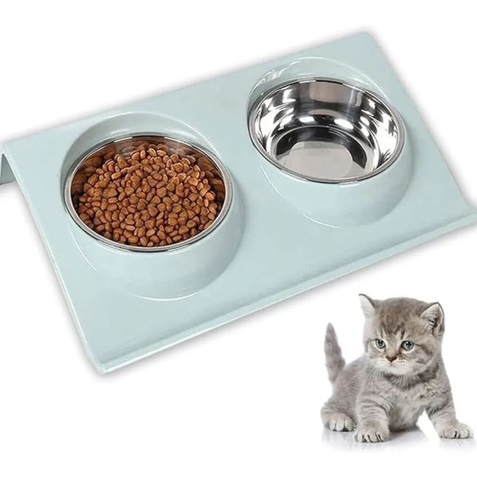 DTOPBUYAGE - Dtopbuyage animaux feeder bol, gamelle double