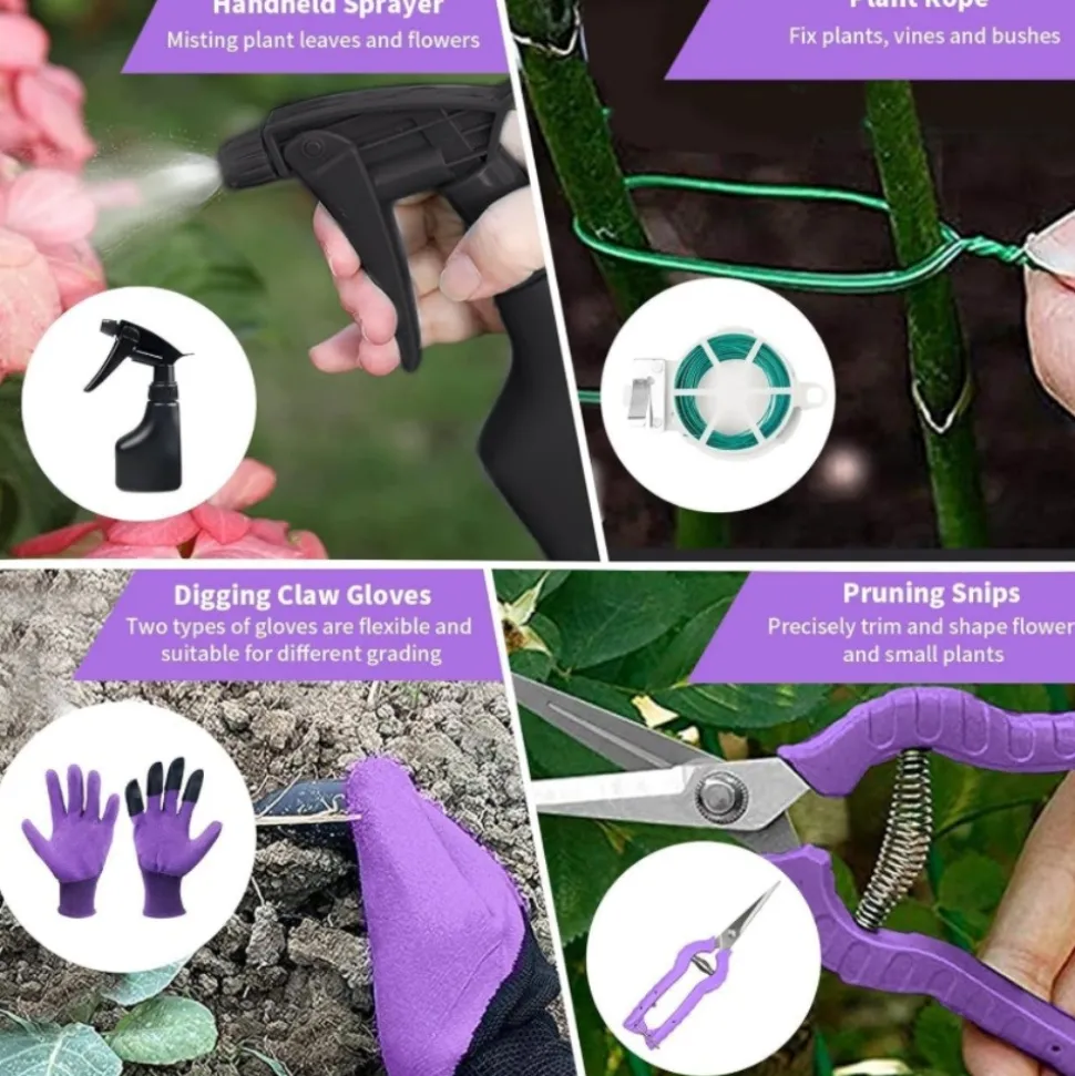 DTOPBUYAGE - Ensemble de 11 outils de jardinage à main dtopbuyage