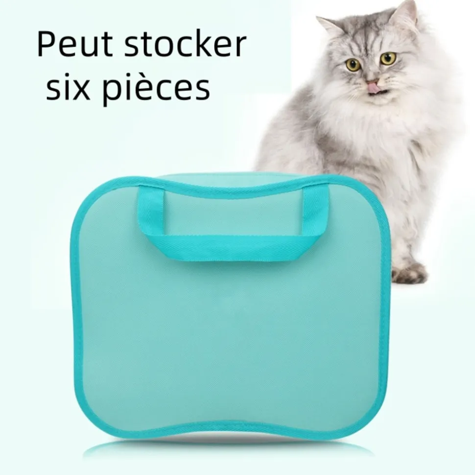 DTOPBUYAGE - Ensemble de brosse à poils et coupe-ongles pour chat et chien dtopbuyage