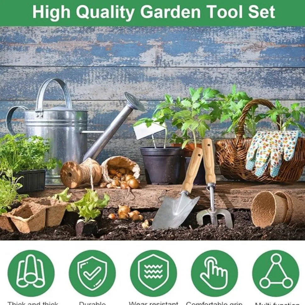 DTOPBUYAGE - Ensemble d'outils de jardin 5 pièces