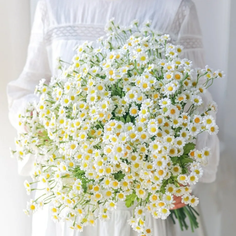 DTOPBUYAGE - Fleur simulée de camomille pour décoration dtopbuyage