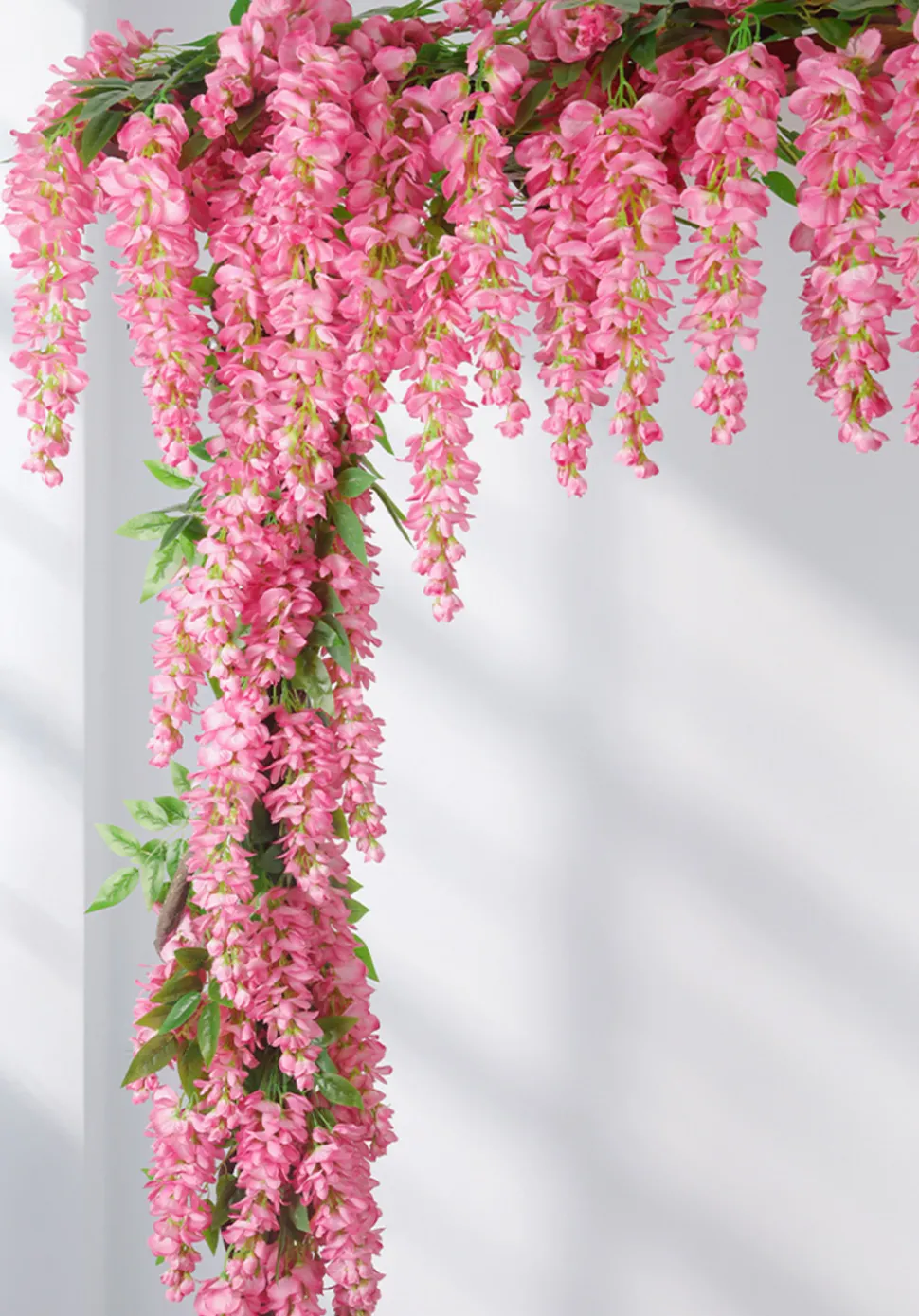 DTOPBUYAGE - Fleurs artificielles de glycine et de cassia fistula pour décoration du plafond rose*2 dtopbuyage