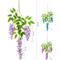 DTOPBUYAGE - Fleurs artificielles de glycine et de cassia fistula pour décoration du plafond bleu*2 pièces dtopbuyage