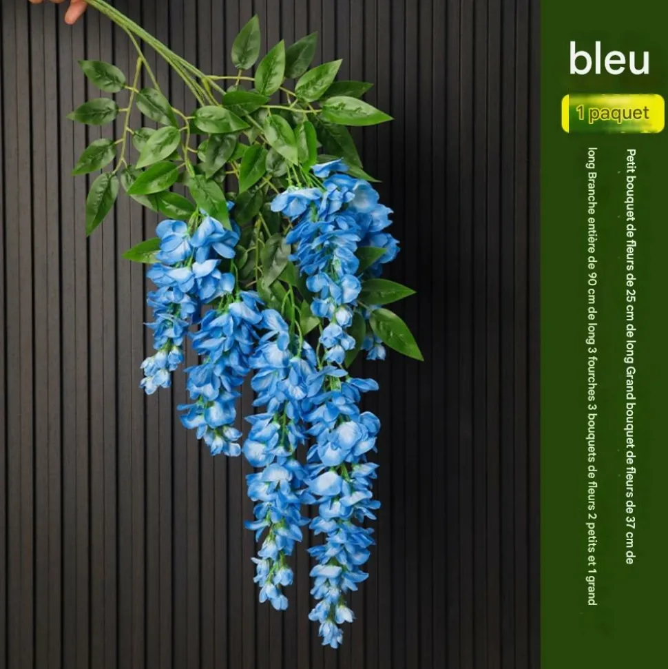 DTOPBUYAGE - Fleurs artificielles de glycine et de cassia fistula pour décoration du plafond bleu*2 pièces dtopbuyage