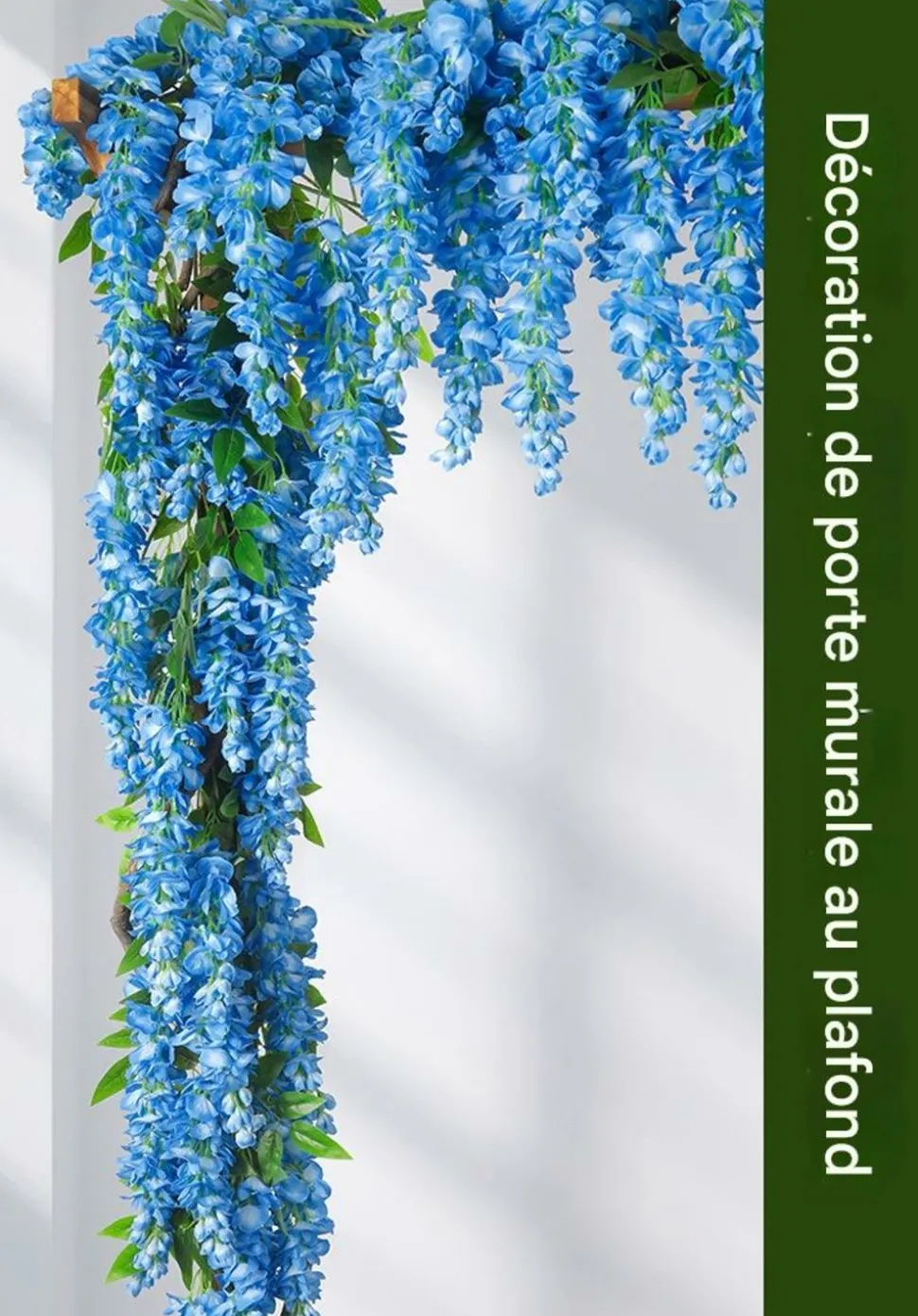 DTOPBUYAGE - Fleurs artificielles de glycine et de cassia fistula pour décoration du plafond bleu*2 pièces dtopbuyage