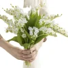 DTOPBUYAGE - Fleurs de muguet artificielles - 5 branches pour bouquet - blanc dtopbuyage
