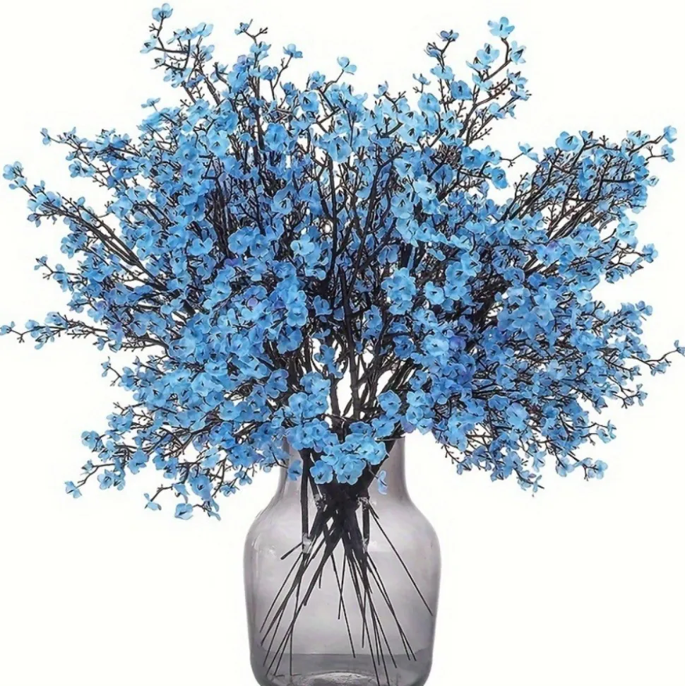 DTOPBUYAGE - Fleurs pour maison mariage fête etc blue cerez 10 bâtons dtopbuyage