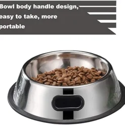 DTOPBUYAGE - Gamelle acier inoxydable poignée chien chat