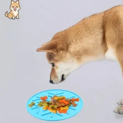 DTOPBUYAGE - Gamelle silicone à ventouse pour chien gris