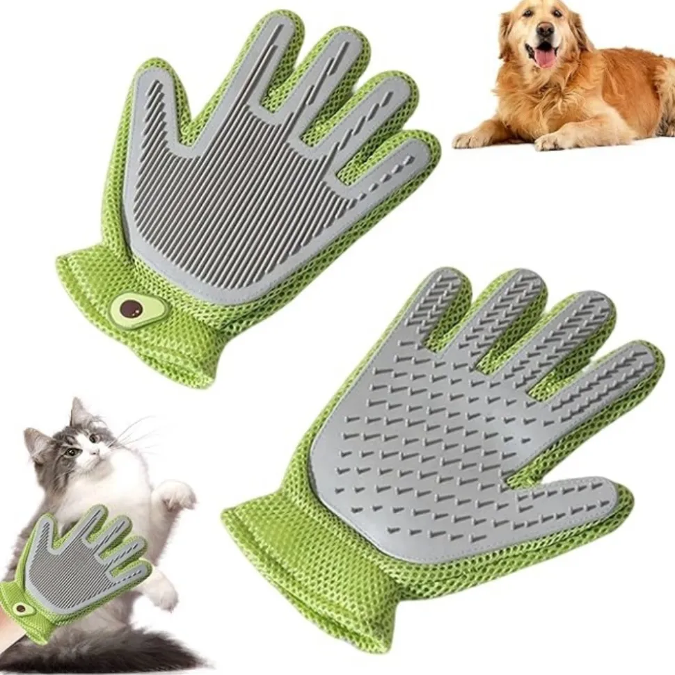 DTOPBUYAGE - Gant de toilettage 2 en 1 pour chiens et chats