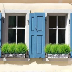 DTOPBUYAGE - Herbe artificielle - fleurs en plastique à 7 branches - décoration pour jardin - dtopbuyage