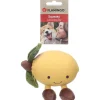 DTOPBUYAGE - Jouet chien citron jaune latex couineur 12,5x14x7,5cm
